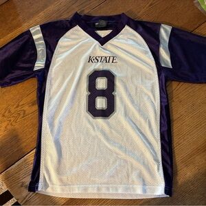Kansas State Wildcats Purple and White K-State Jersey, boys large 16/18, unisex